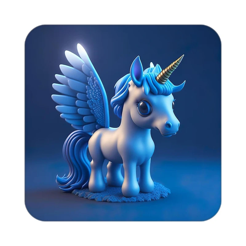 زیر لیوانی کاکتی طرح اسب تک شاخ و یونیکورن مدل mp29464