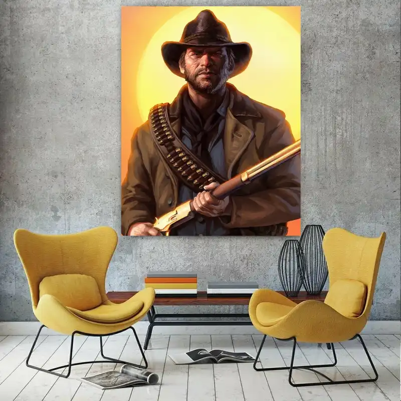 تابلو بوم طرح گیم ردد Red dead redemption 2 مدل SDB1634