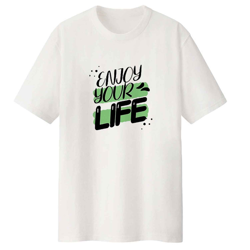 تی شرت لانگ آستین کوتاه زنانه مدل LIFE کد LL 32 S