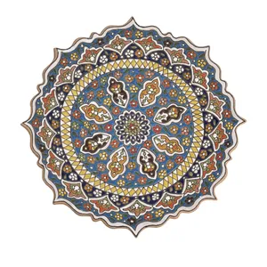 بشقاب میناکاری مدل خاجی کد 30