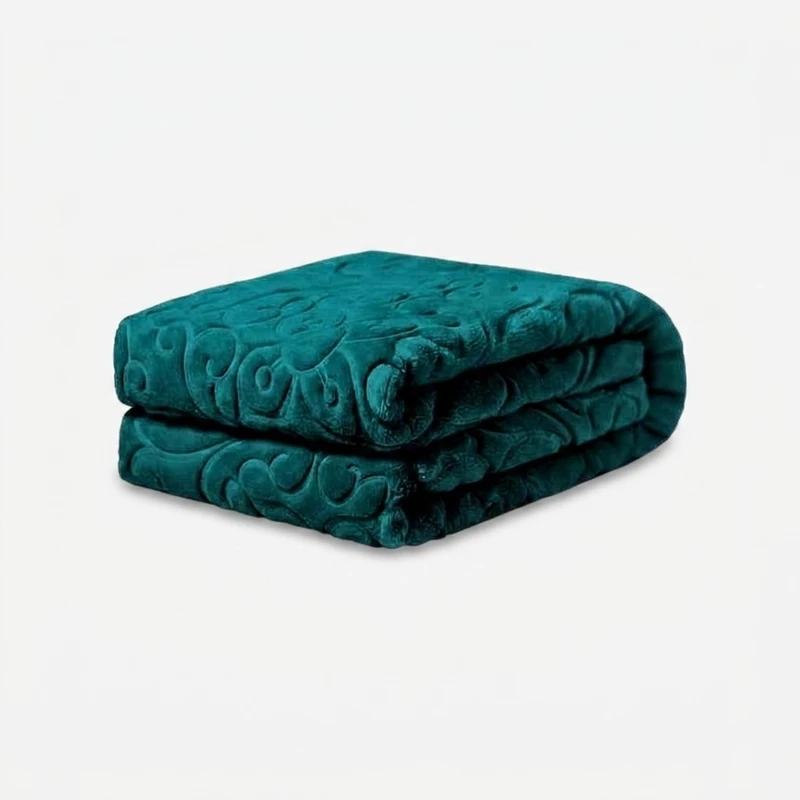 پتو یک نفره گلبافت مدل الوان گل برجسته کد 60078 سایز 220x160 سانتی‌متر