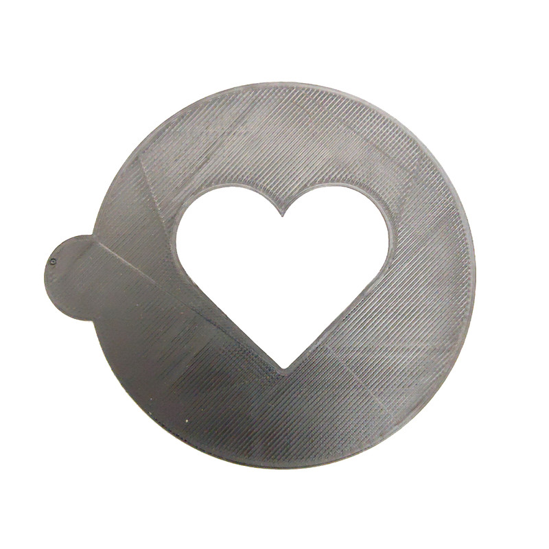 شابلون قهوه مدل قلب