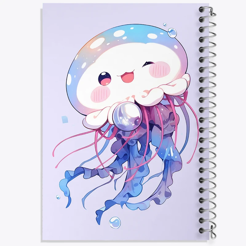 دفتر مشق 100 برگ خندالو طرح عروس دریایی کیوت کد F7681