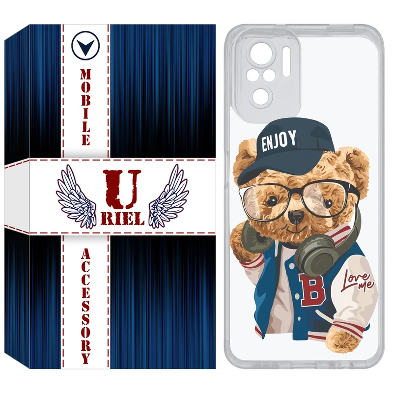 کاور یوریل قاب مدل Clear کد 35 طرح تدی مناسب برای گوشی موبایل شیائومی Redmi Note 10 4G / Note 10S / Poco M5s