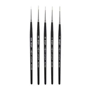 قلم مو گرد گراف مدل گربه بسته 5 عددی