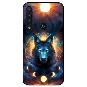  Megafone Wolf and Moon 8006 Cover For Motorola Moto One Macro / G8 Play
