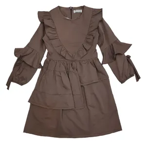 پیراهن دخترانه مدل دامن پله ای کد mn11