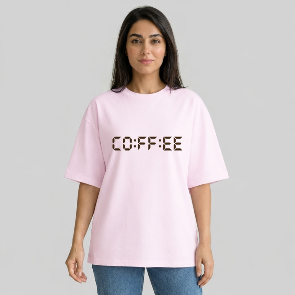 تی شرت آستین سه ربع زنانه مدل باکسی طرح cofee تی شرت آستین سه ربع زنانه مدل باکسی طرح cofee
