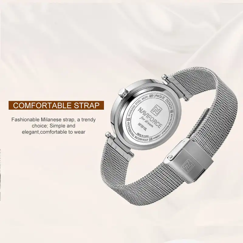 ساعت مچی عقربه ای زنانه نیوی فورس مدل NF5018L -NO-NO