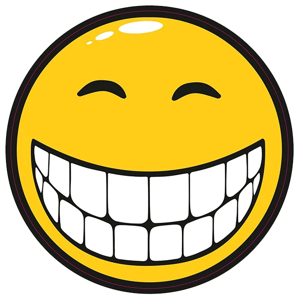 استیکر پارچه و لباس پاد آفرین طرح ایموجی خنده کد 4844