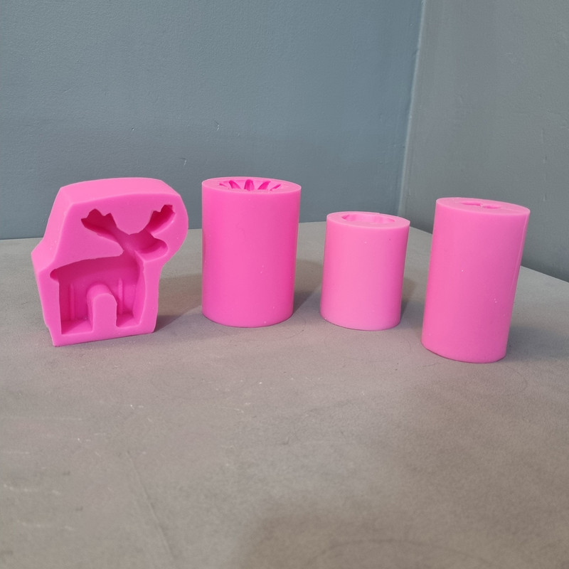 قالب شمع مدل ست کریسمس کد C01 مجموعه 4 عددی