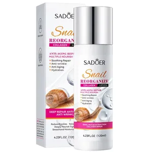 لوسیون ضدچروک صورت و بدن سادور مدل حلزون مناسب برای انواع پوست حجم 120 میلی لیتر