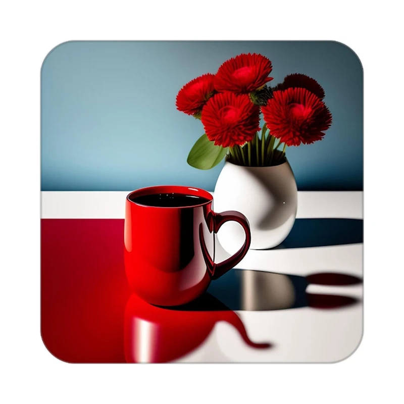 زیر لیوانی کاکتی طرح گل مدل mp18593