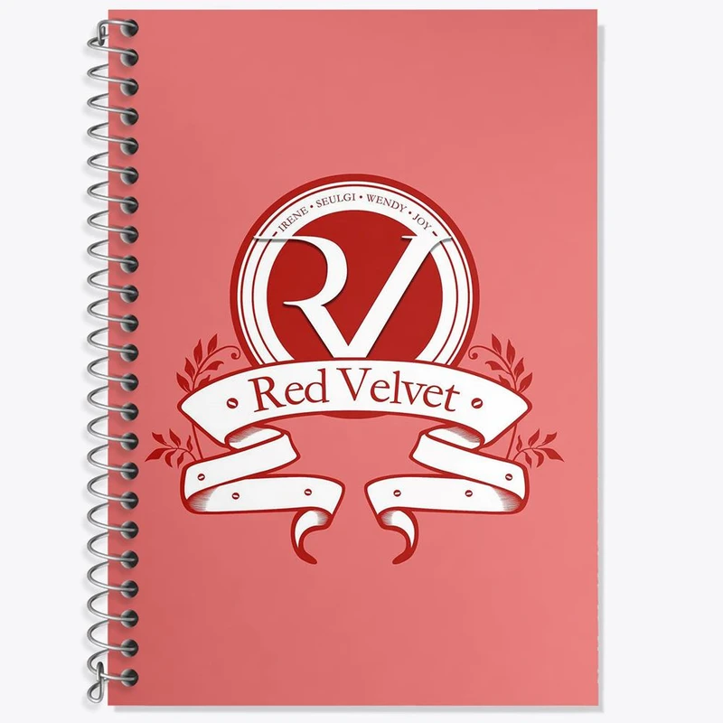 دفتر زبان 50 برگ خندالو مدل سه خط طرح گروه رد ولوت Red Velvet کد 19690