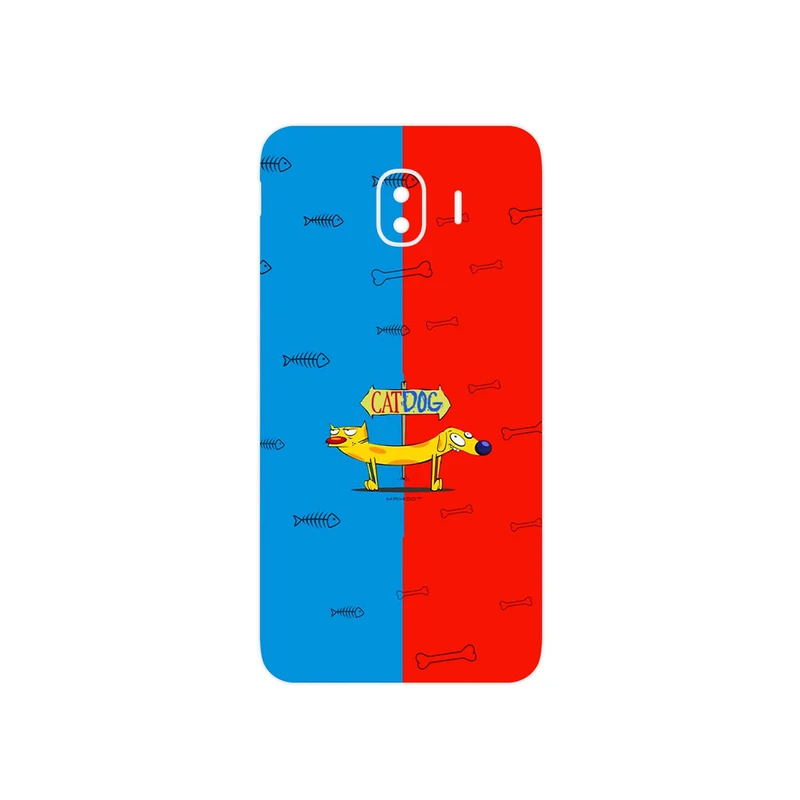 برچسب پوششی ماهوت مدل CatDog مناسب برای گوشی موبایل سامسونگ Galaxy J4