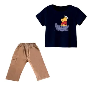 ست تی شرت و شلوارک پسرانه مدل پو کد 74