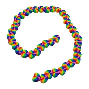 مهره دستبند مدل fimo_ghalb_ranginkaman بسته 25 عددی