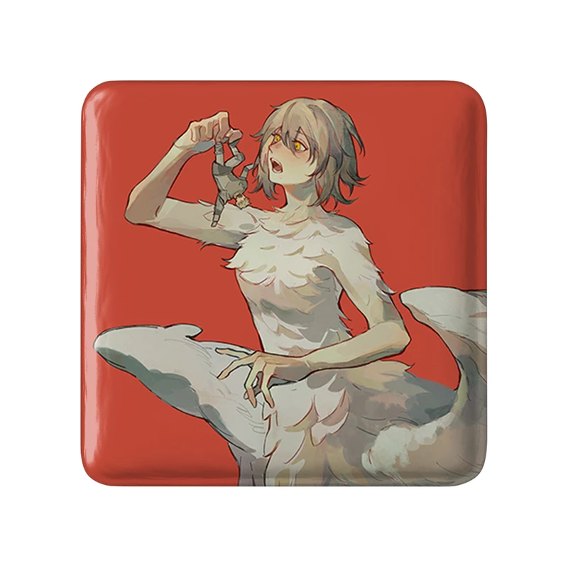 مگنت خندالو طرح فالین و مارسیل انیمه خوشمزه در سیاه چال مدل مربعی کد 35921