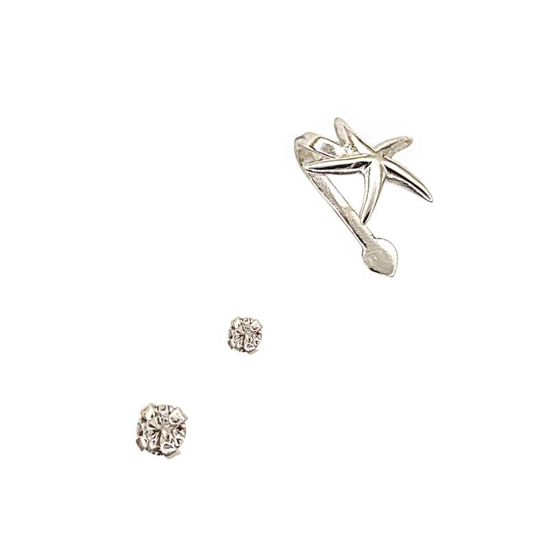 پیرسینگ نقره زنانه سیکس مدل ستاره کد 02 مجموعه 3 عددی پیرسینگ نقره زنانه سیکس مدل ستاره کد 02 مجموعه 3 عددی