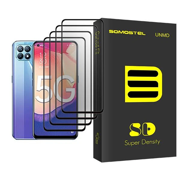 محافظ صفحه نمایش سوماستل مدل SD Glass MIX004 مناسب برای گوشی موبایل اوپو Reno4 SE بسته چهار عددی