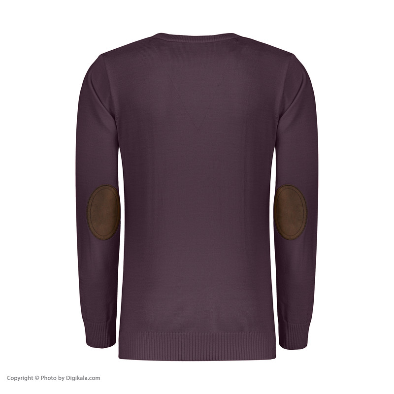پلیور مردانه تریکو پاییزان مدل PR700 رنگ بادمجانی