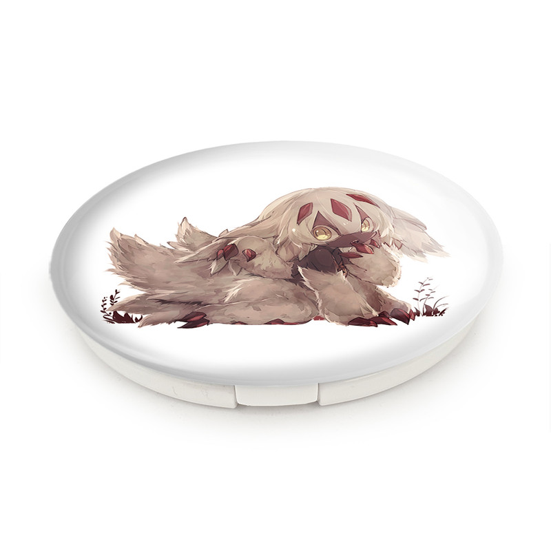 آینه جیبی خندالو طرح فاپوتا انیمه ساخته شده در پرتگاه Made in Abyss مدل تاشو کد 22126