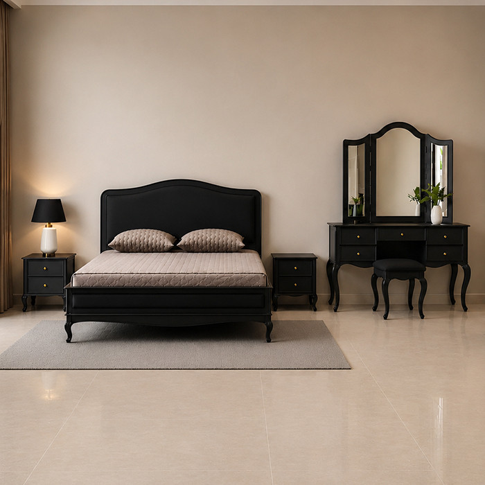 سرویس خواب دونفره مدل لوتوس سایز 215*168 سانتی متر مجموعه 5 عددی
