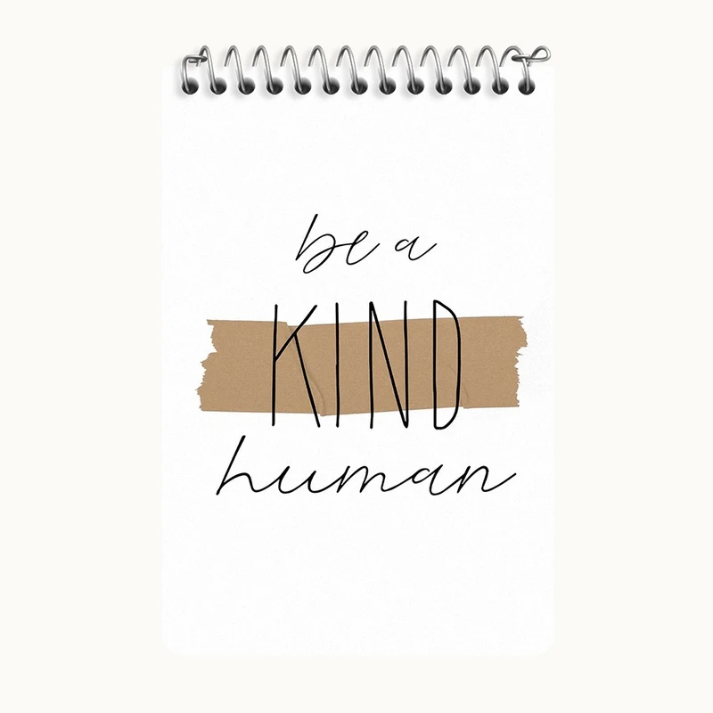 دفتر یادداشت 50 برگ خندالو طرح Be A Kind Human کد F11434