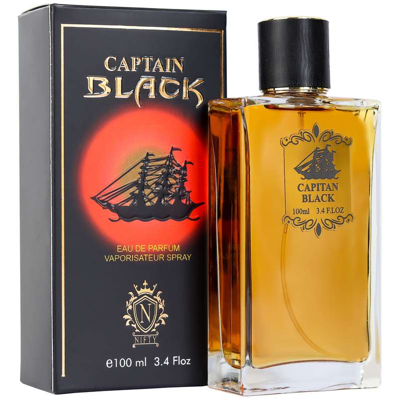 ادو پرفیوم مردانه نیفتی مدل کاپیتان بلک حجم 100 میلی لیتر