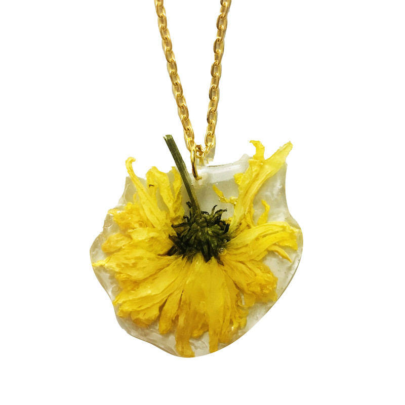 گردنبند دخترانه مدل گل طبیعی 001 گردنبند دخترانه مدل گل طبیعی 001