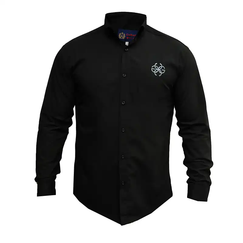 پیراهن آستین بلند مردانه مدل MB-HOS52130-PR.SA-ME رنگ مشکی