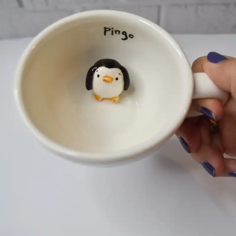 فنجان سرامیکی مدل پنگوئن