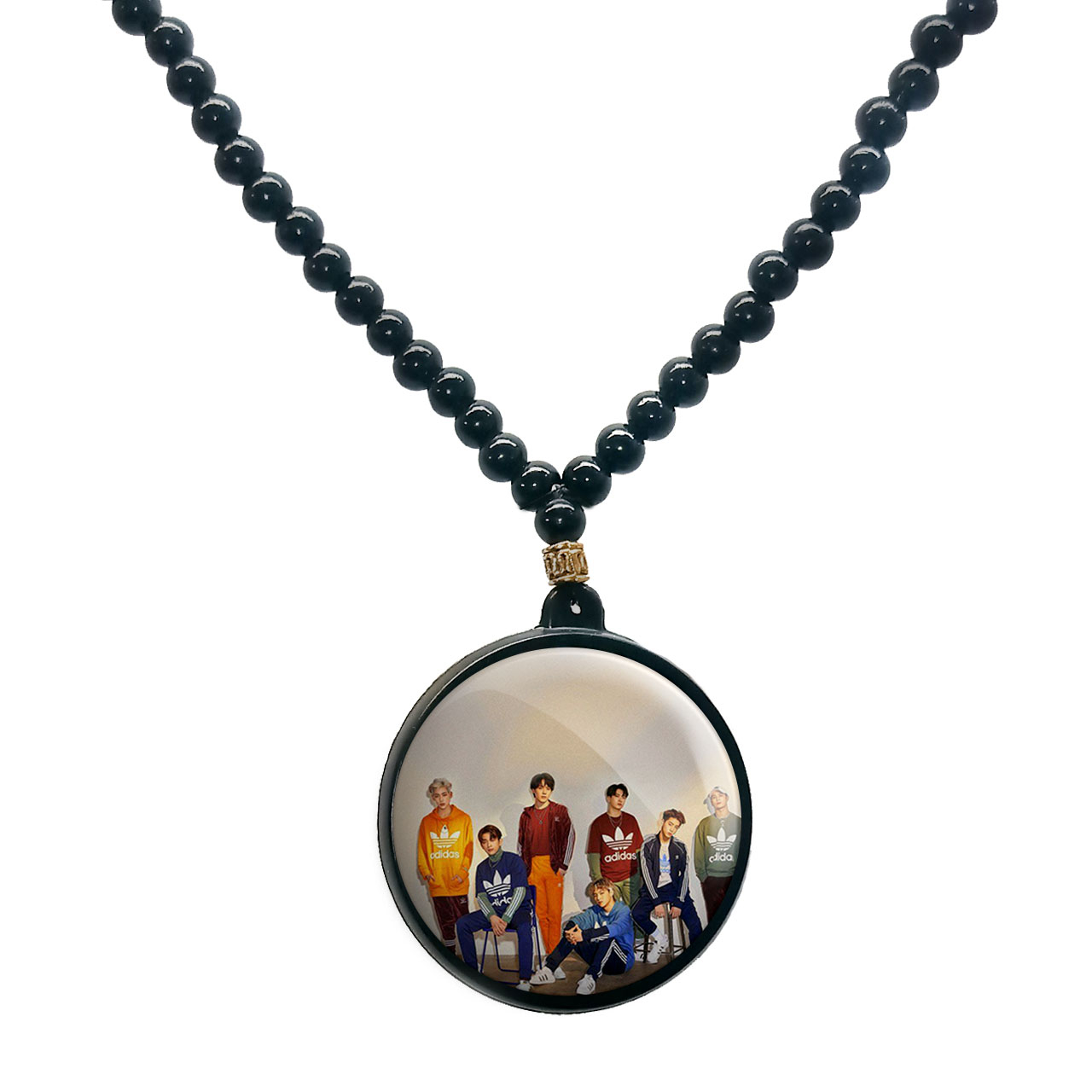 گردنبند پرمانه طرح GOT7 کد pmd.19148 مدل دو طرفه