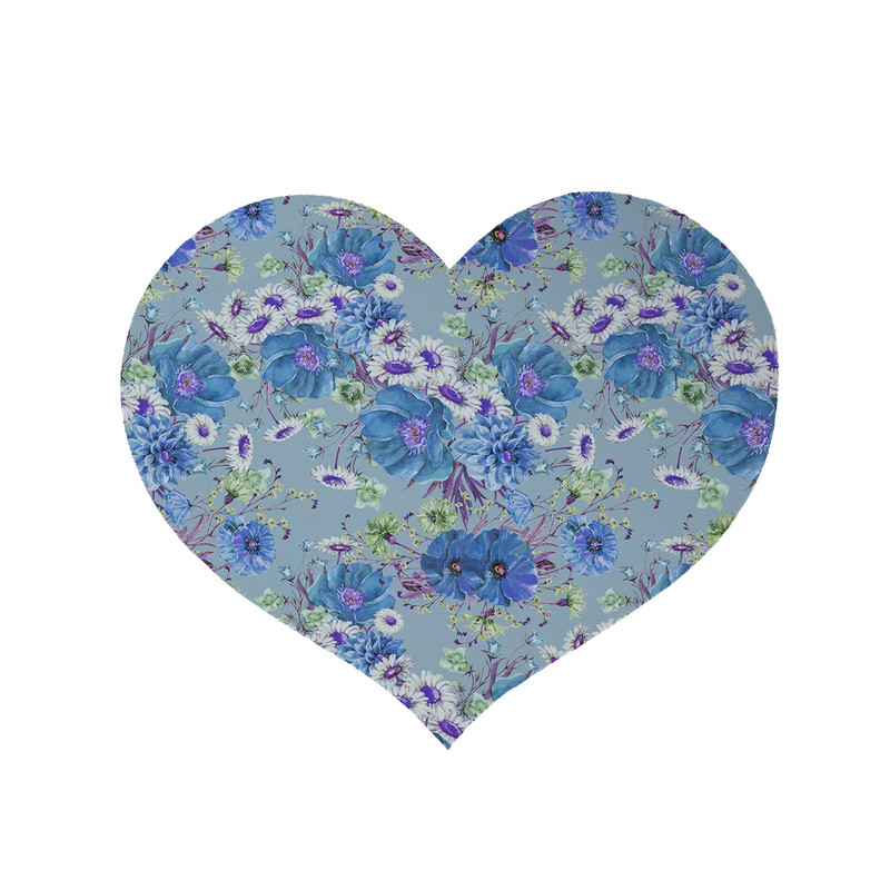 پادری مدل قلب طرح گل کد 5880 سایز 90x90 سانتی متر 