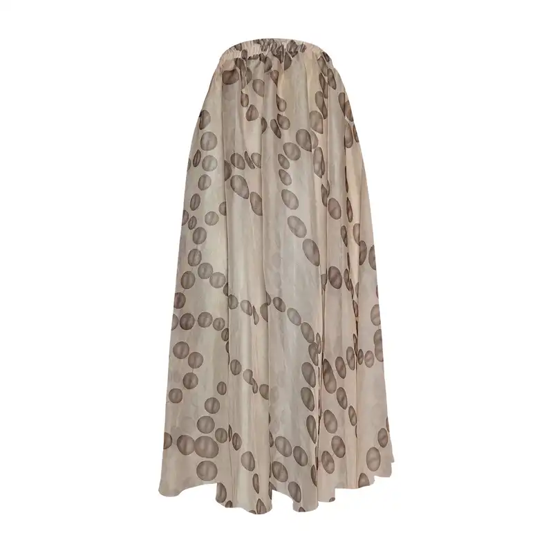 دامن کلوش زنانه مدل H24 رنگ کرم