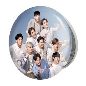 آینه جیبی خندالو طرح گروه اکسو EXO مدل تاشو کد 13648 