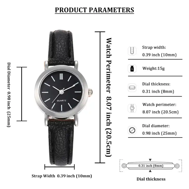 ساعت مچی عقربه ای زنانه مدل کلاسیک بند چرم کد 6