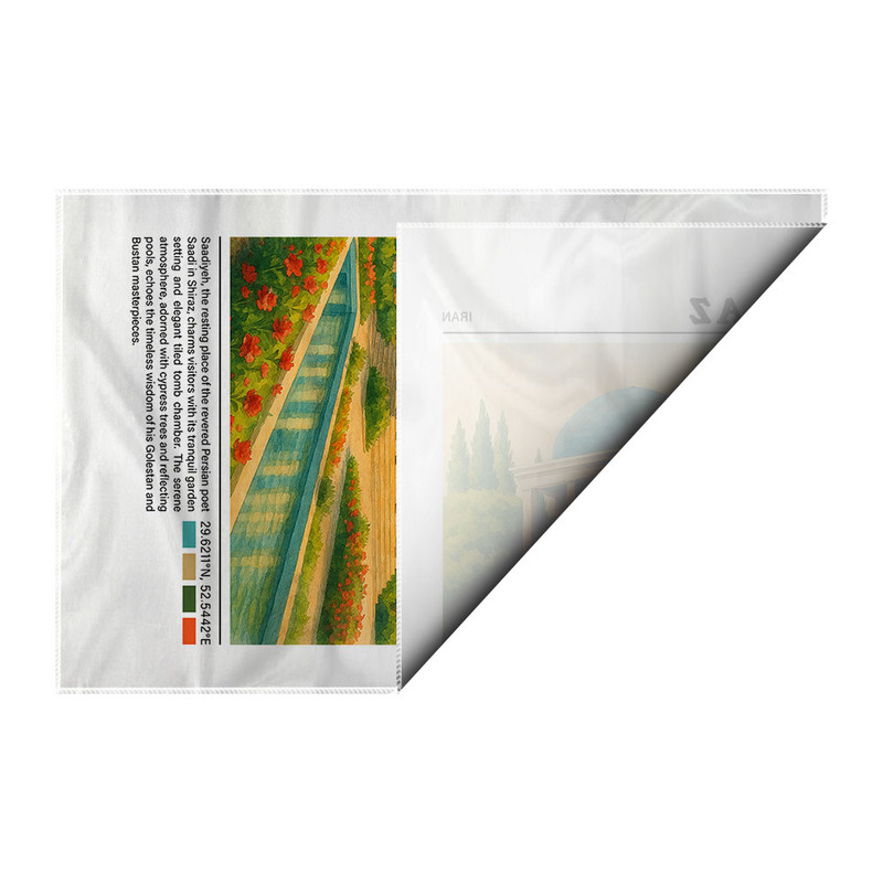 کاغذ کادو ترمه طراحان ایده مدل سعدیه شیراز کد map0825 سایز 57x37 سانتی متر