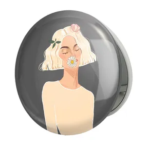 آینه جیبی خندالو طرح دخترانه مدل تاشو کد 25646 