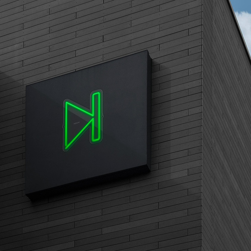 چراغ دیواری نئون دیزاین طرح Next_GR