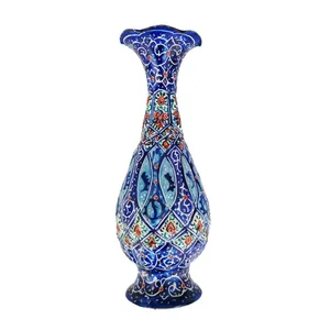 گلدان میناکاری مسی مدل گل کد A 16