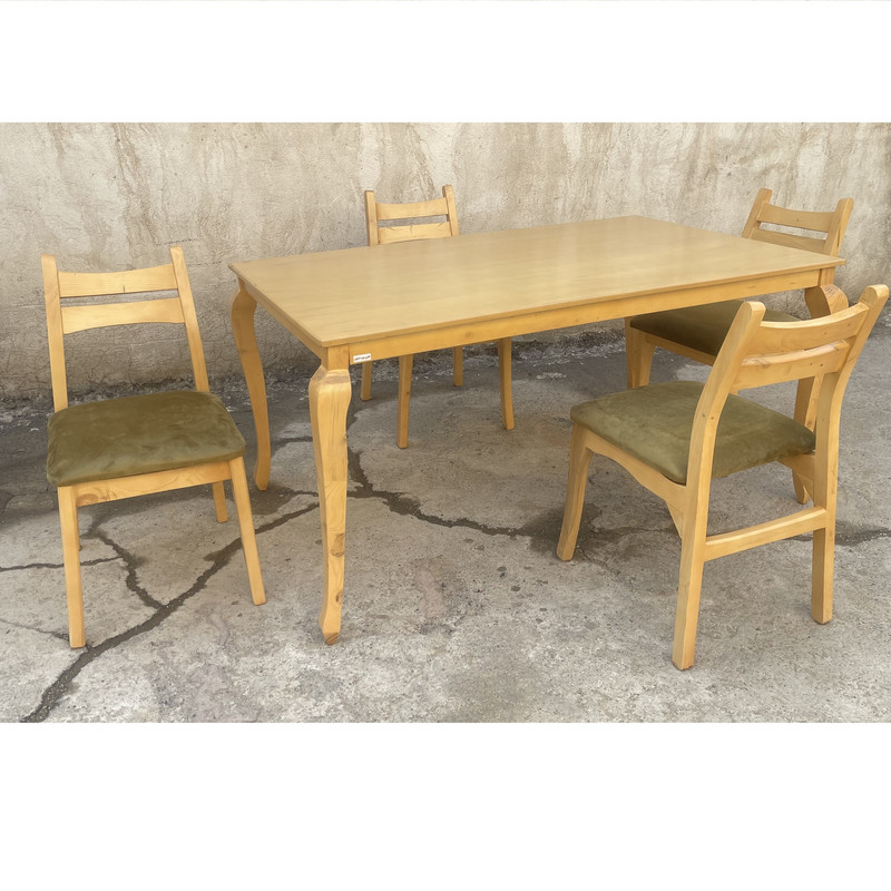 میز و صندلی ناهارخوری 4 نفره گالری چوب آشنایی مدل Khod-Gvz-mehr4