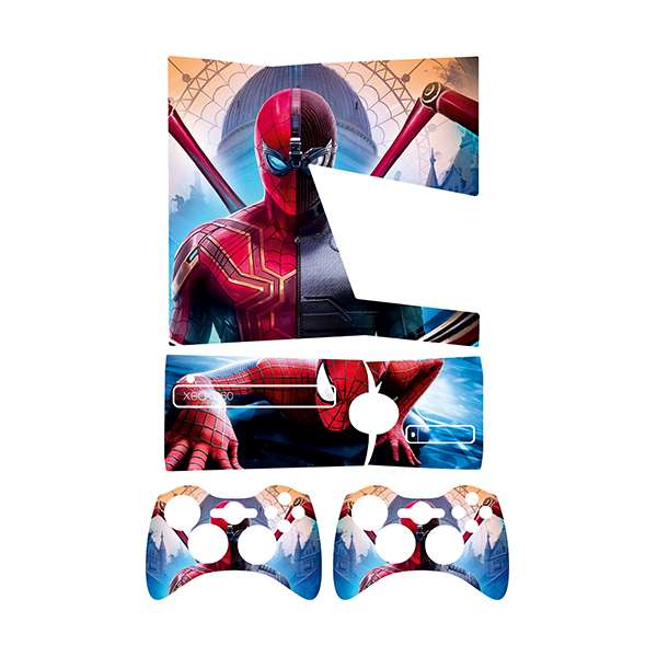 برچسب ایکس باکس 360 اسلیم توییجین وموییجین مدل Spiderman 04 مجموعه 4 عددی