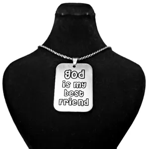 گردنبند مدل God is my best friend 