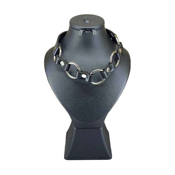 گردنبند چوکر زنانه مدل چرم و حلقه کد 116240