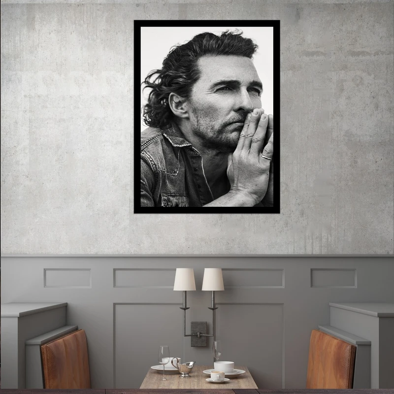 تابلو بکلیت طرح مشاهیر سینمای جهان متیو مک کانهی مدل قاب شاسی B-S9711