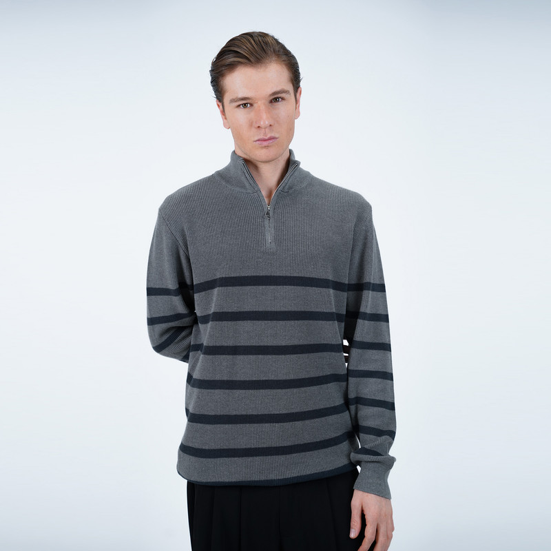 پلیور یقه ایستاده مردانه پاتن جامه مدل 304021030035999