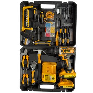 مجموعه 199 عددی دریل پیچ گوشتی چکشی شارژی 10 میلی متری 212 ولت جاب مدل JB-212 INSERT