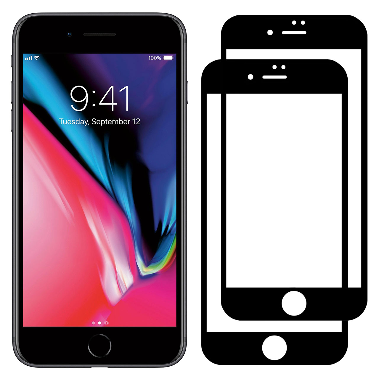 محافظ صفحه نمایش مدل FCG مناسب برای گوشی موبایل اپل iPhone SE 2020 بسته دو عددی