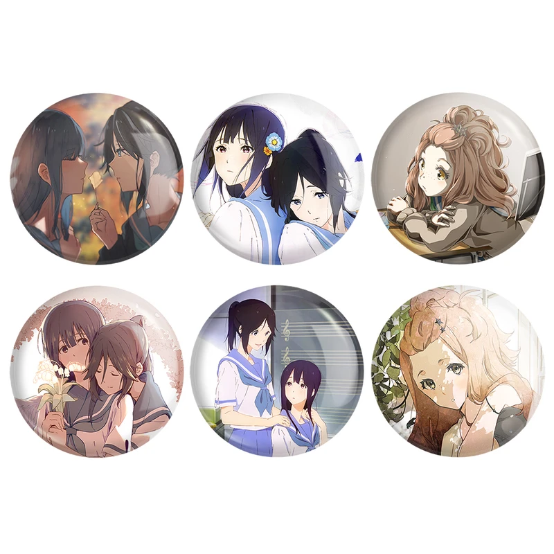 مگنت خندالو طرح انیمه لیز و پرنده آبی Liz and the Blue Bird کد 1486A مجموعه 6 عددی